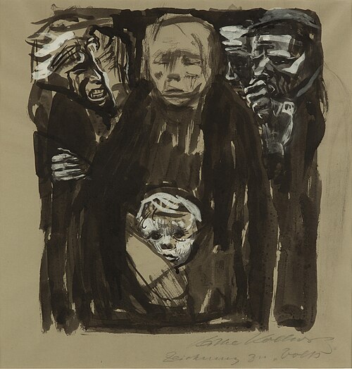 Zeichnung zu Volks, 1921, Käthe Kollwitz