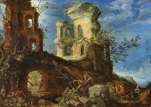 Landscape with ruins, 1630, Roelant Savery