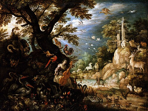 Landscape with Orpheus and the Animals, 1611, Roelant Savery