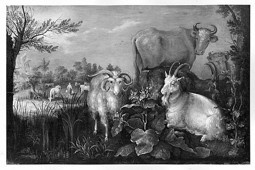 cows + goats, 1601, Roelant Savery