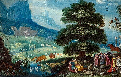Landscape with Animals Entering the Ark, , Roelant Savery