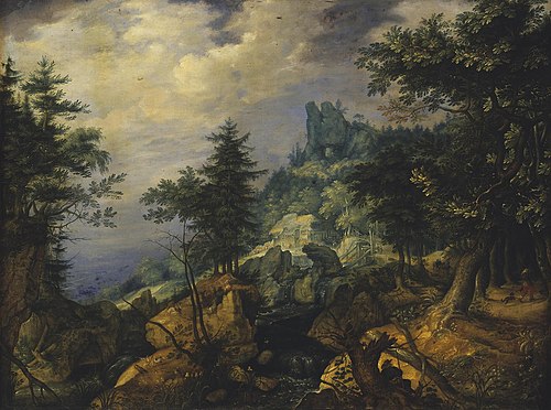 Tyrolean Landscape (The Flight into Egypt), 1606, Roelant Savery