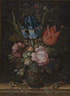 Flowers in a Glass, 1613, Roelant Savery
