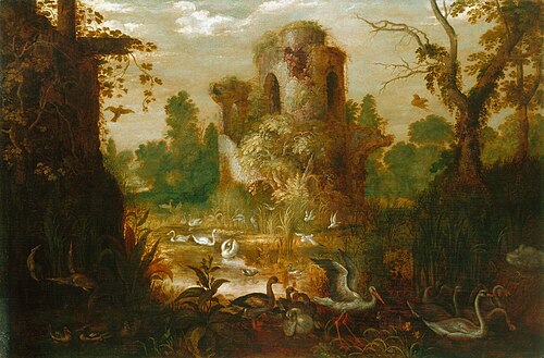 A Landscape with Birds, 1615, Roelant Savery