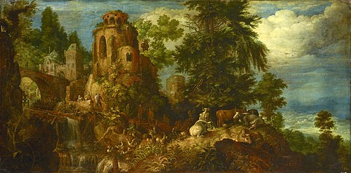 Castle in a Forest, 1614, Roelant Savery