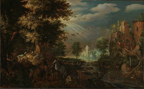 Landscape with animals and ruins, 1616, Roelant Savery