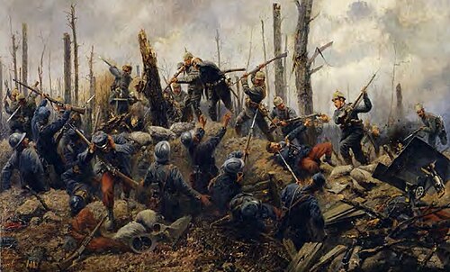 Storming of the Hill 285 in the Argonne Forest on 07/13/1915, 1915, Georg Schöbel