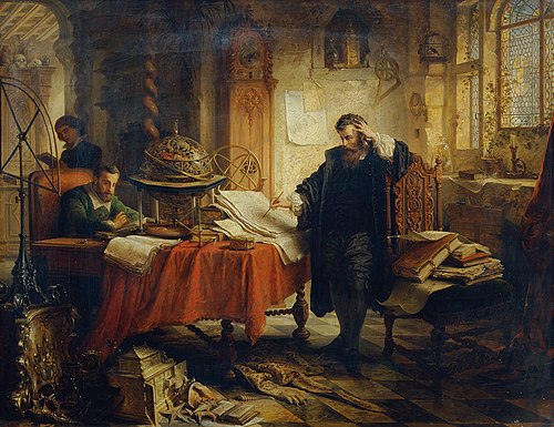 Kopernikus, die Bahnen der Gestirne aufzeichnend, 1856, Eduard Ender