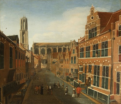 Le Dom à Utrecht, vu de la Korte Nieuwstraat, 1655, Folpert van Ouden Allen
