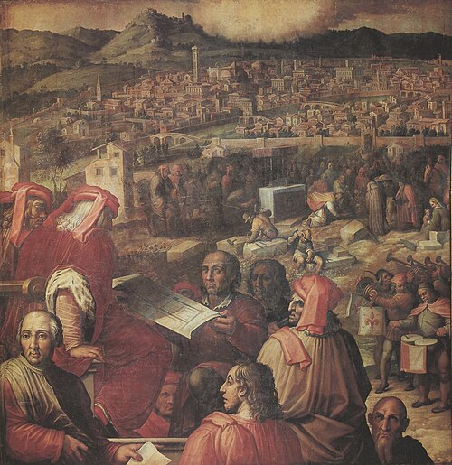 The enlargement of the city of Florence, 1563, Jan van der Straet