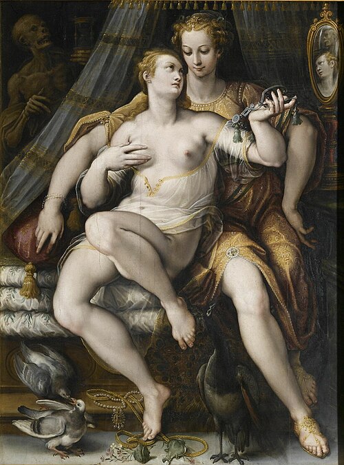 Vanity, Moderation, and Death, 1569, Stradanus