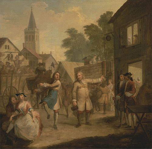 Hob Continues Dancing in Spite of his Father, 1725, John Laguerre