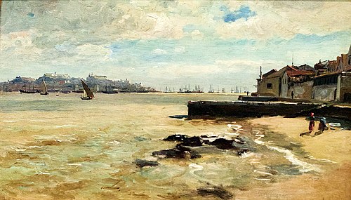 Lisboa vista do Ginjal, 1900, Alfredo Keil