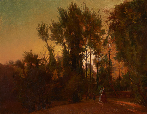 Figures at Garden, 1875, Alfredo Keil