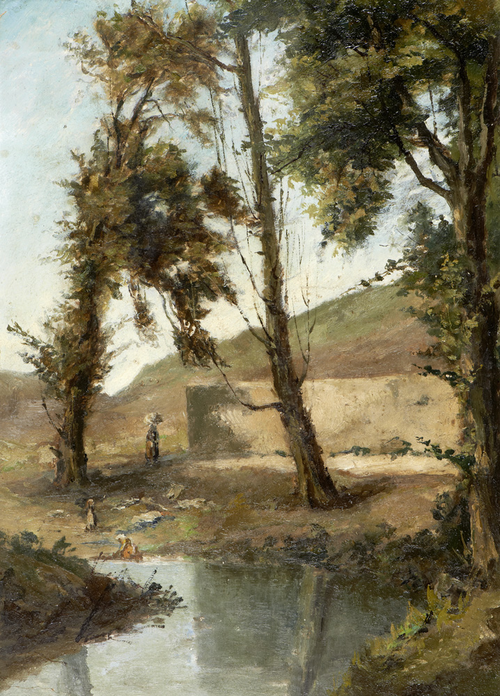 Landscape with stream, 1850, Alfredo Keil