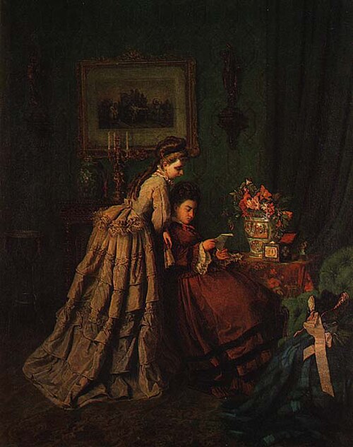 Reading a letter, 1874, Alfredo Keil