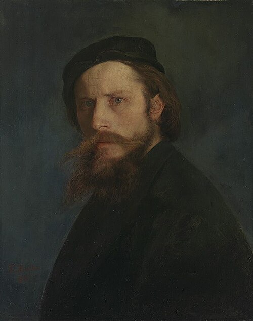 Selbstbildnis, 1875, Karl Haider