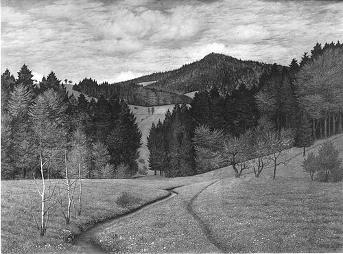 Frühlingslandschaft bei Hausham, 1896, Karl Haider
