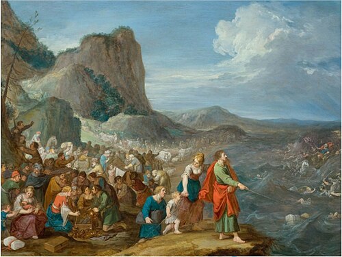 Moses parting the Red Sea, 1631, Hans Jordaens III