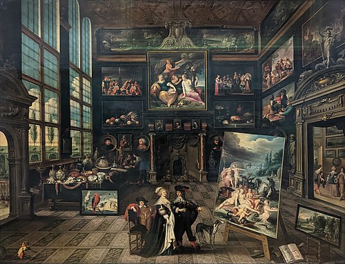 Intérieur d'une galerie de tableaux et d'objets d'art, 1637, Hans Jordaens III