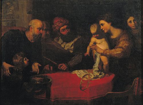 The Child Moses Throws down Pharaoh's Crown, 1650, Orazio de Ferrari