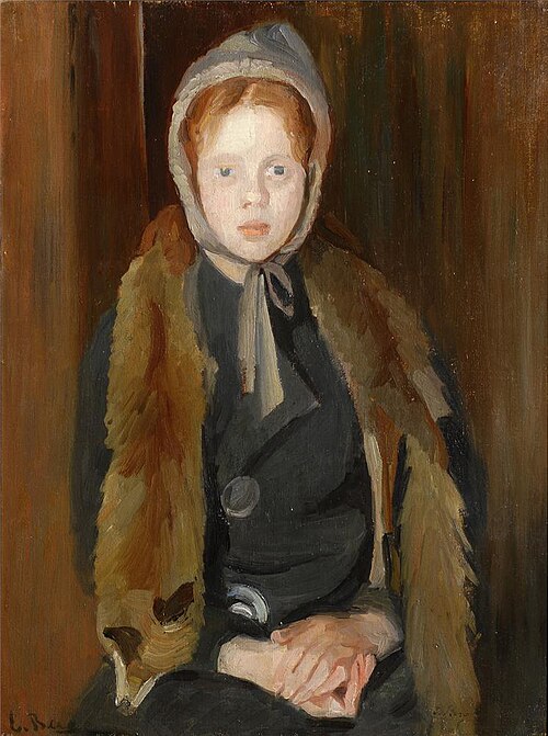 Meisje met vossepels, 1910, Else Berg