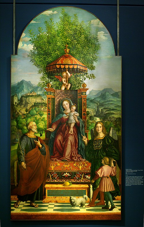 Madonna dell'ombrello by Girolamo dai Libri, Museo Castelvecchio, 1530, Girolamo dai Libri