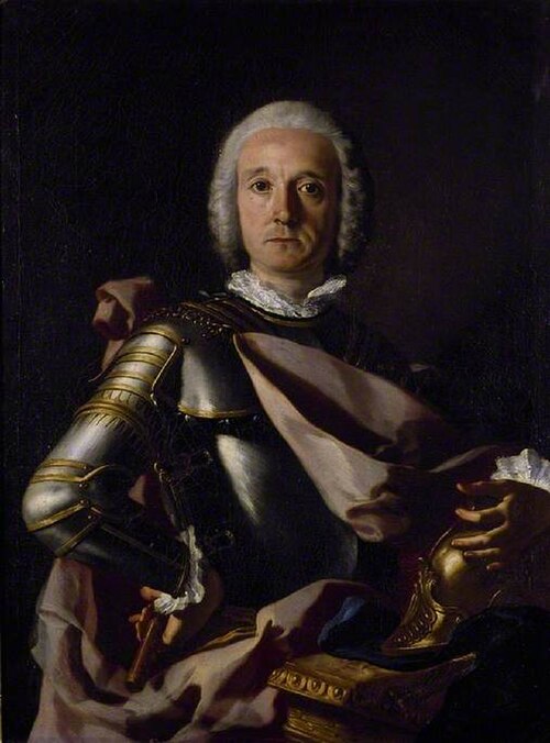 Portrait of Count James Joseph O'Mahoney, Lieutenant-General in the Neapolitan Service. Knight of St, 1748, Francesco de Mura