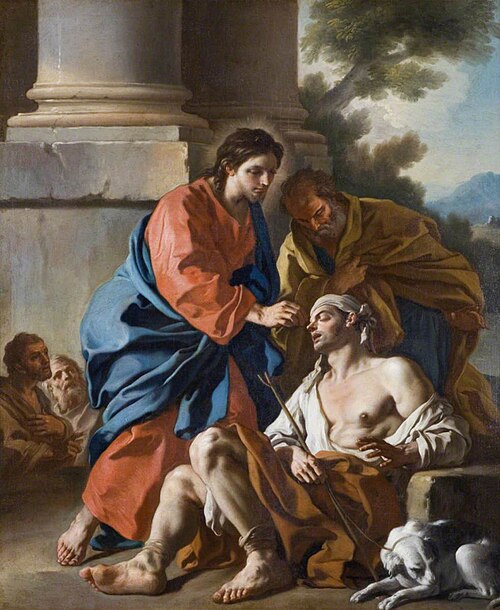Christ healing the Blind Man, 1749, Francesco de Mura