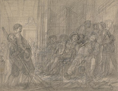 Falstaff Inspecting the Recruits, 1763, Francis Hayman