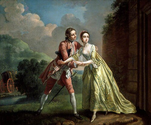 Robert Lovelace Preparing to Abduct Clarissa Harlowe, 1753, Francis Hayman