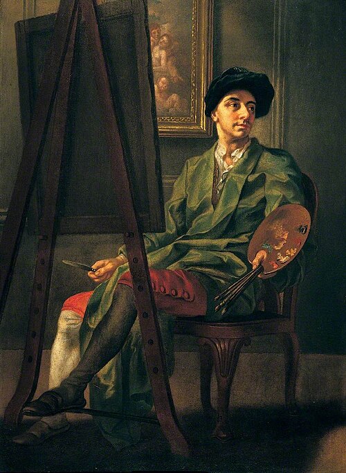 Portrait of the Artist at His Easel, 1750, Francis Hayman