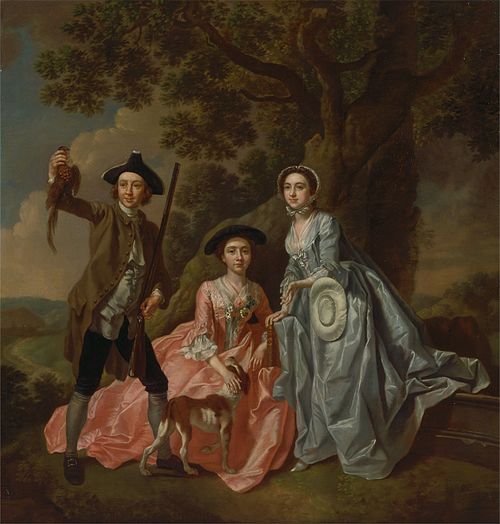 George Rogers and His Wife, Margaret Rogers (née Tyers), and His Sister, Margaret Rogers, 1750, Francis Hayman