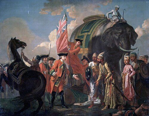 Robert Clive and Mir Jafar after the Battle of Plassey, 1757, 1760, Francis Hayman