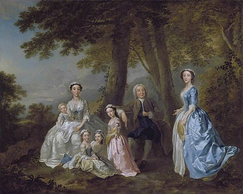 Samuel Richardson, the Novelist (1684-1761), Seated, Surrounded by his Second Family, 1740, Francis Hayman