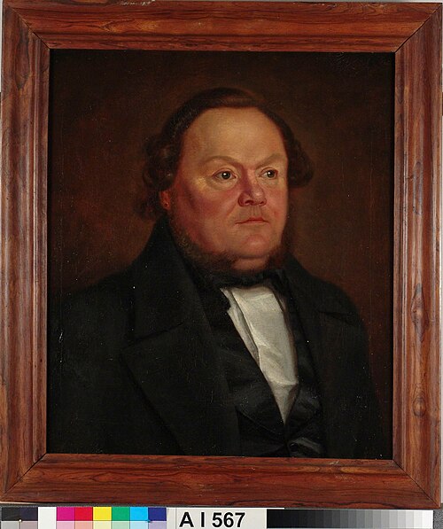 Portrait of the City Bailiff of Oulu, Jacob Forss, 1849, Oskar Nylander
