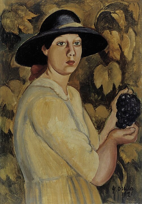 Flicka med vindruvor, 1921, Yrjö Ollila