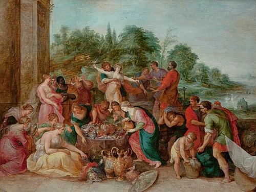 Achilles Recognized among the Daughters of King Lycomedes, 1625, Frans II Francken