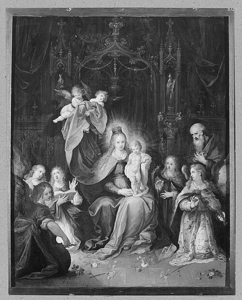 La Vierge et l'Enfant adorés par les anges, 1623, Frans II Francken