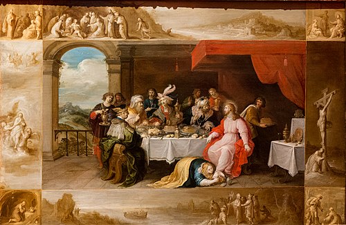 Le Repas chez Simon, 1637, Frans II Francken