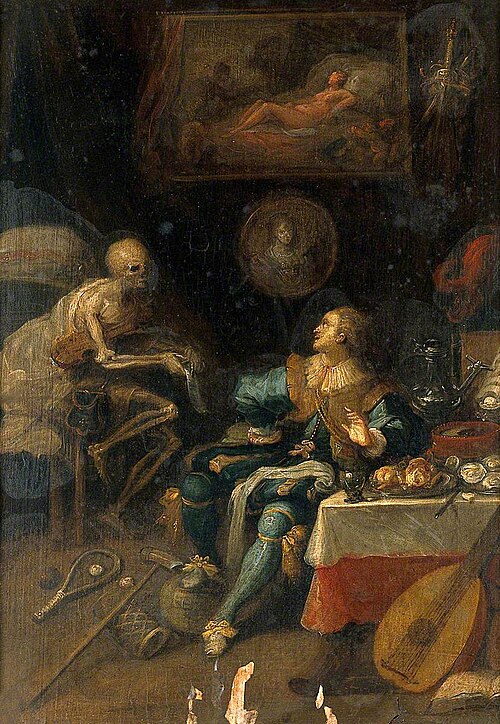 A Voluptuary Surprised by Death, , Frans II Francken