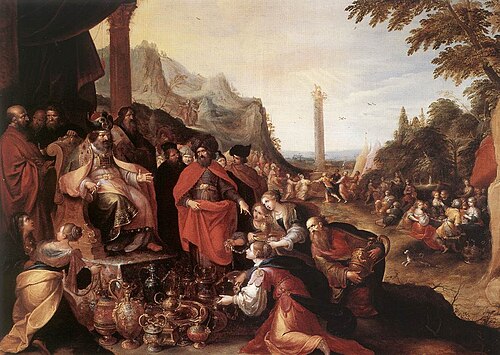 Worship of the Golden Calf, 1650, Frans II Francken