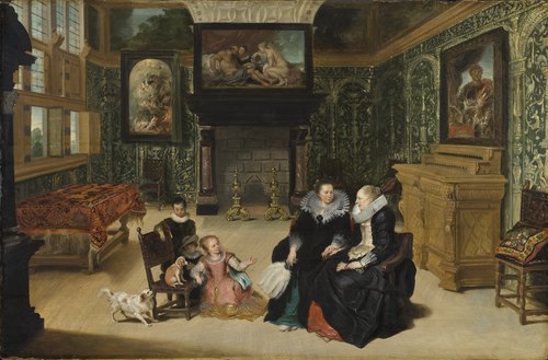 Interior, called "Rubens' salon", 1620, Frans II Francken