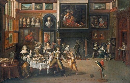 Dîner au domicile du bourgmestre Rockox, 1632, Frans II Francken