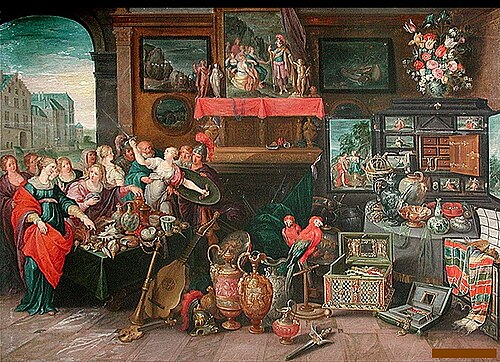 Ulysse reconnaissant Achille (déguisé en femme) parmi les filles de Lycomède, 1625, Frans II Francken