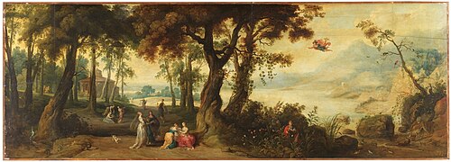 Landscape with Mercury and Herse, 1635, Frans II Francken