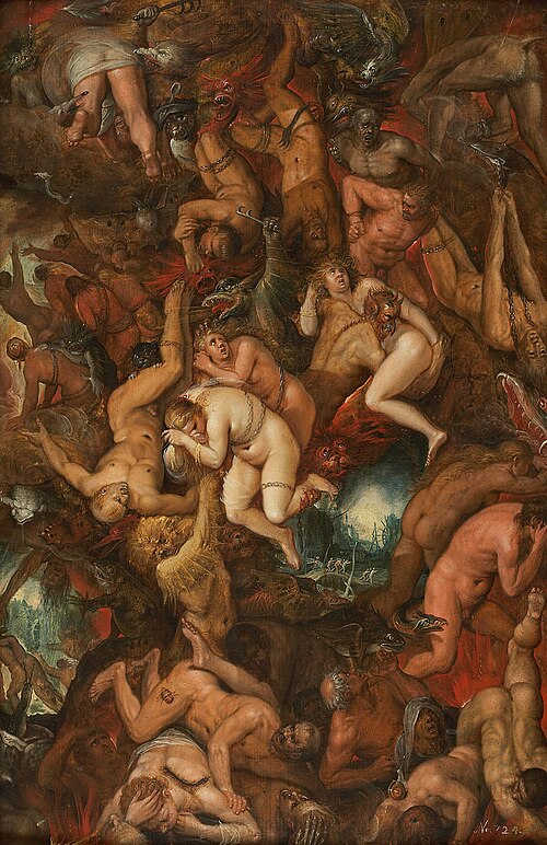 The Damned being cast into Hell, 1607, Frans II Francken