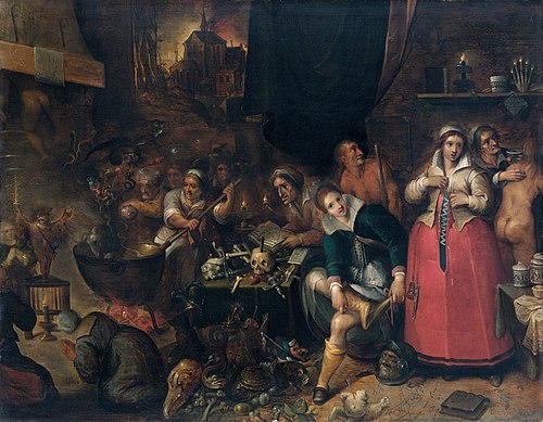 A Witches' Kitchen, 1610, Frans II Francken