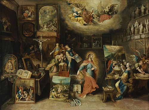 Christ in the Studio (Pictura Sacra), 1618, Frans II Francken