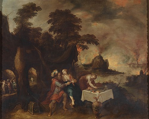 Lot and his daughters (Genesis 19:30-38), 1601, Frans II Francken